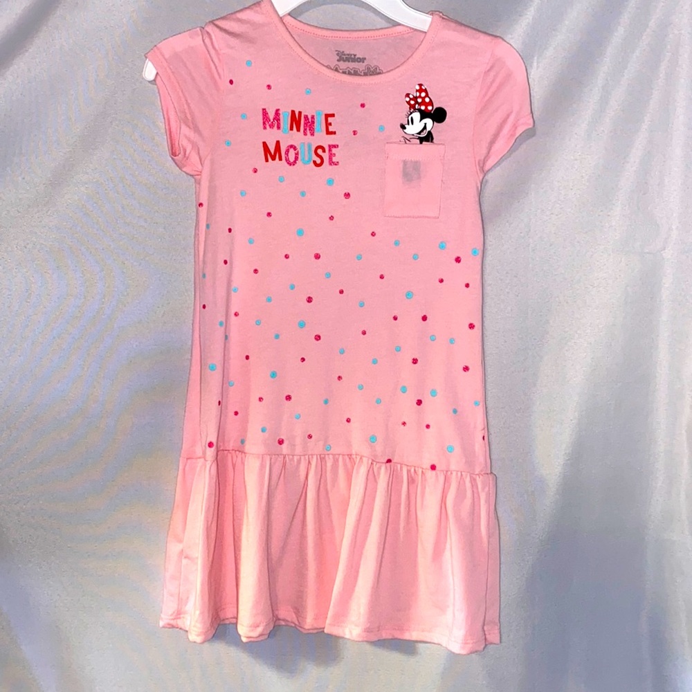 Disney Junior Minnie Mouse Jersey Dress ~ Pink ~ NWT